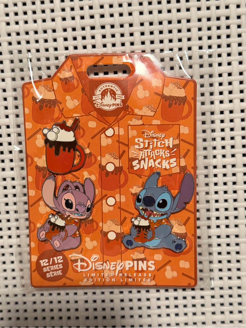 Stitch Attacks Snack Pin Set #12 out of 12 Hot Chocolate/December